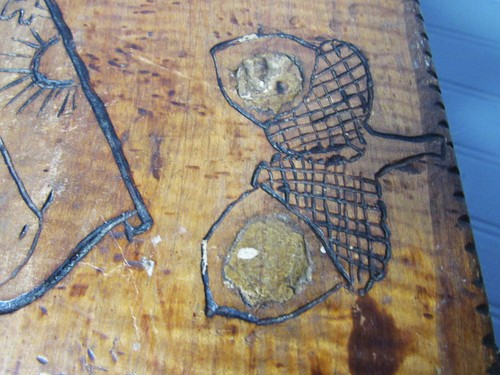 Antiguo taburete de madera nativo americano arte popular de 1800 asta indio primitivo - Imagen 14 de 15