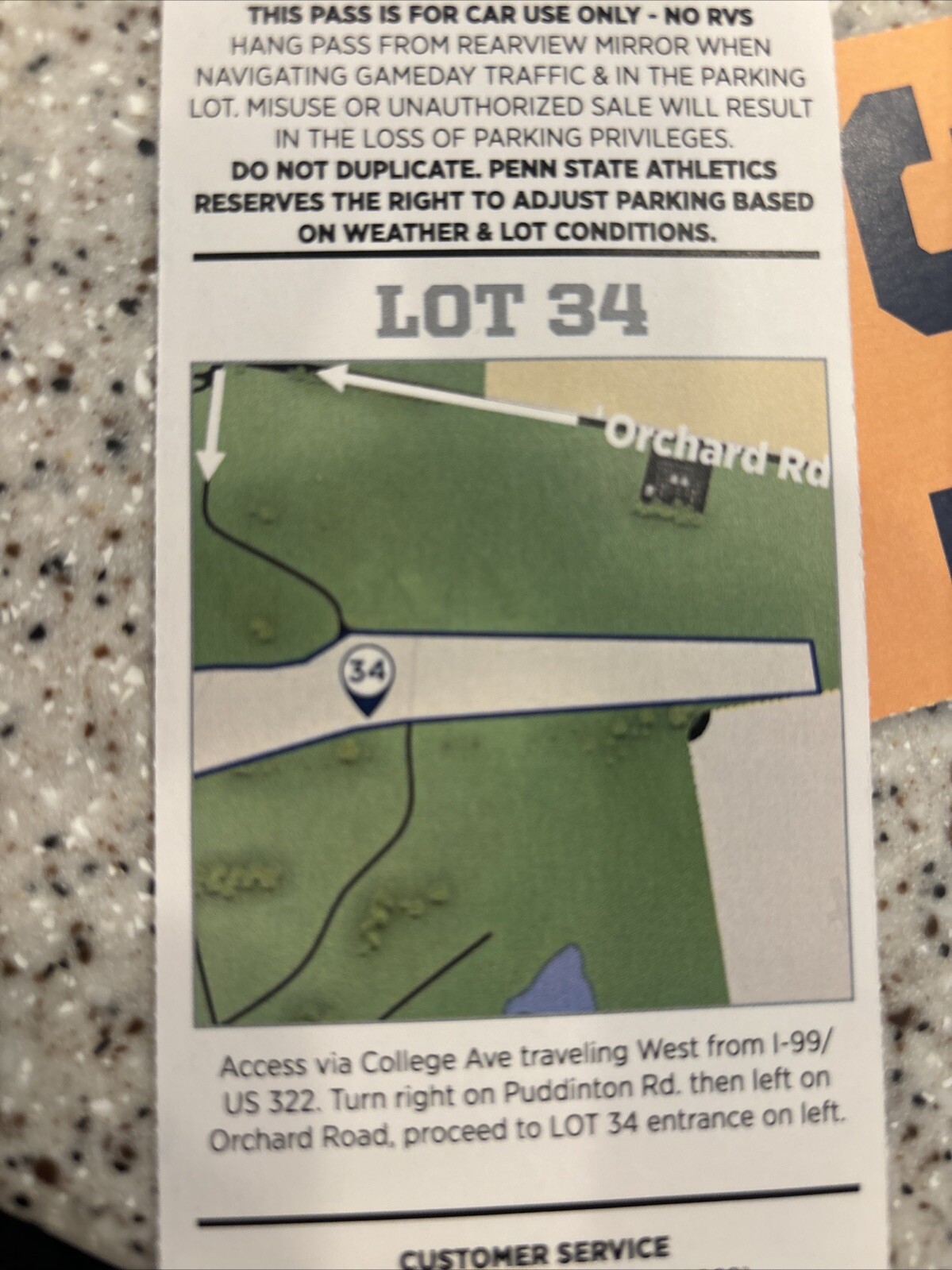 Penn State Football Parking Pass Only Ohio State Lot 34 11/2/24 eBay