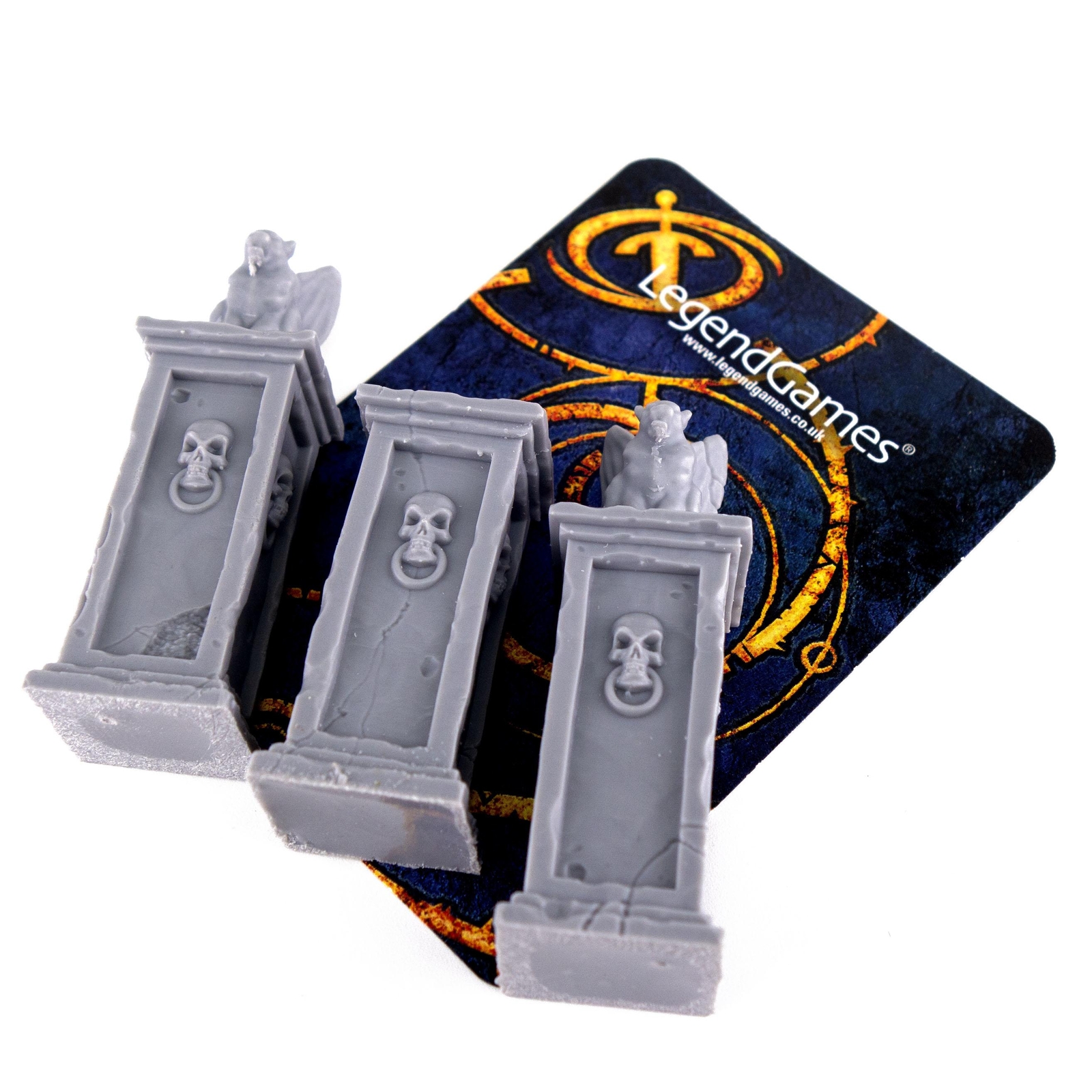 RPG Resin Scenery - Graveyard Gargoyle Pillars  - Dungeon gaming terrain