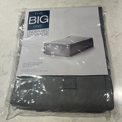 Flexible Zippered Under Bed Storage Bag Large Underbed Clothes 28x 15x6''