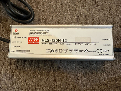 Mean Well Hlg 120h C350a Alimentation LED Mean Well HLG-120H-C350A - 120W, 350mA, Gradable 3-en-1 - Entrée 90-305VAC - IP67, Protections Multiples Gradation 1-10V PWM