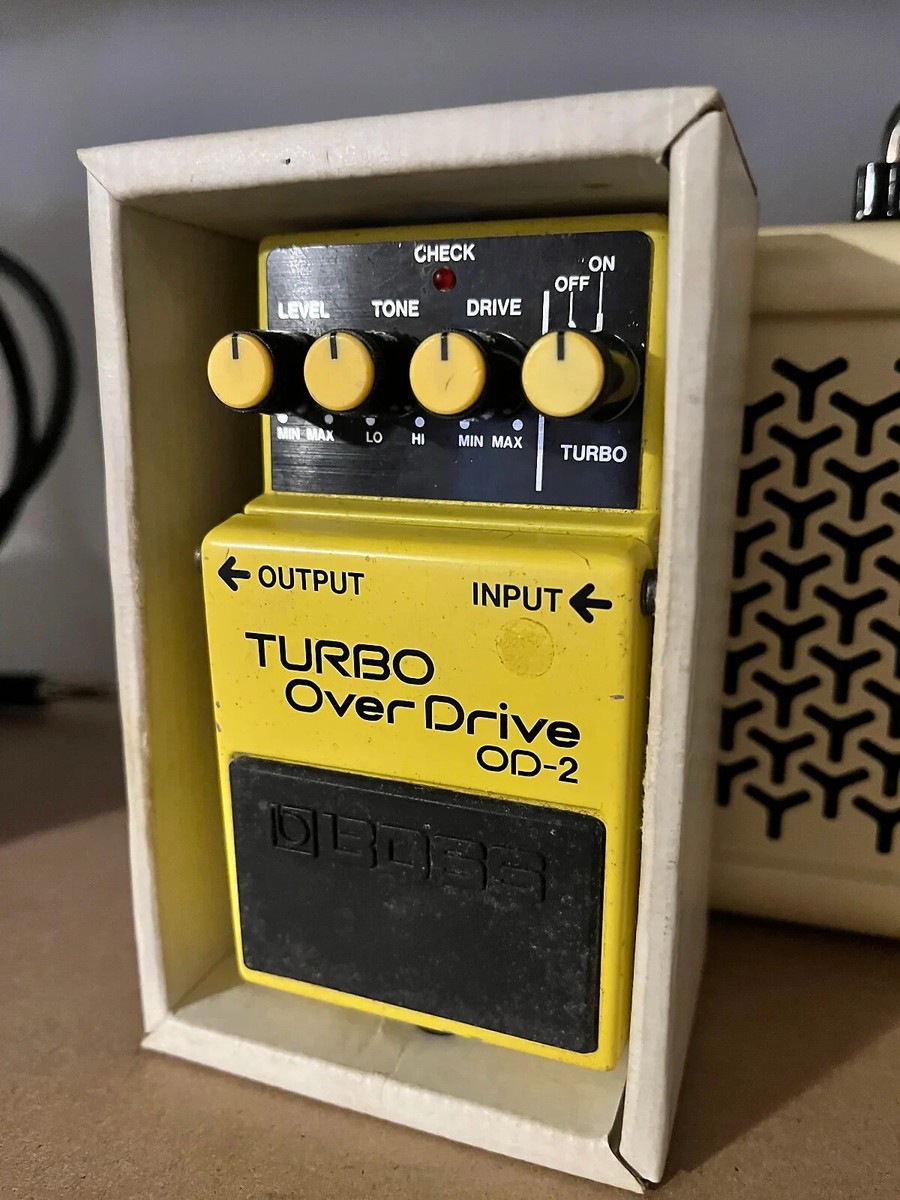 Boss OD-2 Turbo Overdrive guitar pedal made in Japan 1985 - Black