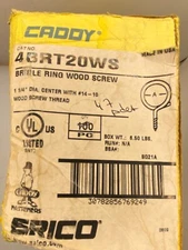 PACK OF 47 CADDY ERICO 4BRT20WS BRIDLE RING WOOD SCREW THREAD 1-1/4" DIA. 🎯