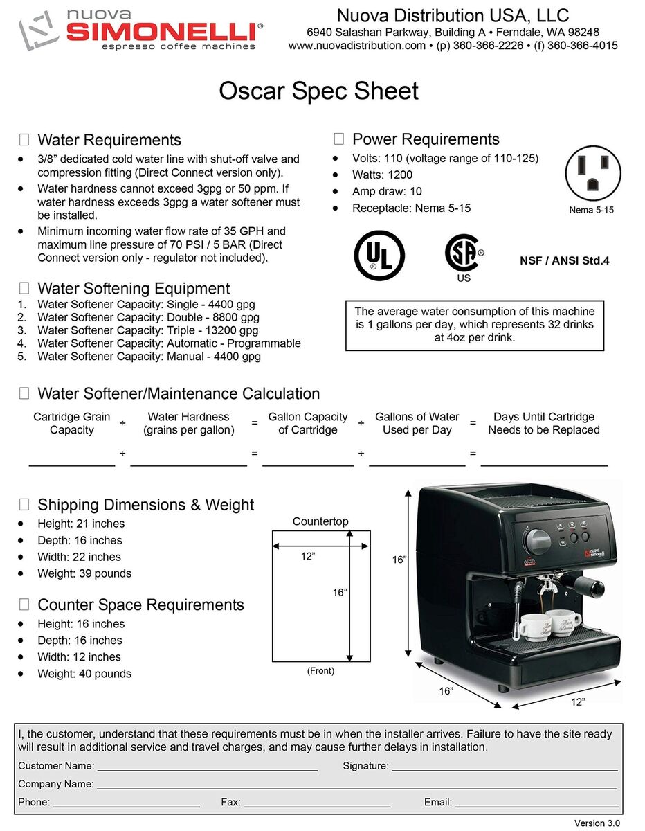 Nuova Simonelli Oscar II Black Espresso Machine - Direct Nuova Simonelli Oscar II Black Espresso Machine - Direct