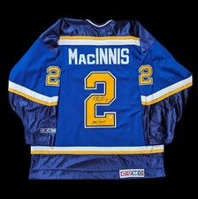 Al MacInnis signed St.Louis Blues CCM hockey jersey XL NHL COA HOF HHOF
