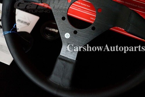 MOMO MonteCarlo 350mm 14' Genuine Leather Thickened Spoke Sport Steering Wheel - Picture 8 of 12