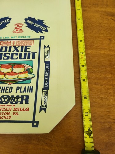 VINTAGE White Star Mills Flour Bag 5 lbs Advertising Staunton Virginia NOS P2c - Picture 4 of 4