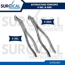 2 Dental Surgery Tooth Extracting Forceps #88L & #88R Stainless German Grade