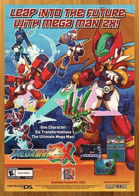 【初期時代】MWAMポスター&eggman冊子×2&オマケ 2007 Mega Man ZX Nintendo DS Vintage Print Ad/Poster Video Game