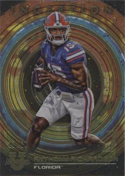 2022-23 Bowman Inception University - Anthony Richardson #74 Gold Foil ...