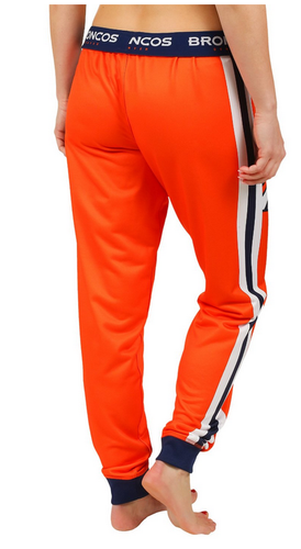 KLEW NFL Women's Denver Broncos Cuffed Jogger Pants, Orange - Picture 3 of 6