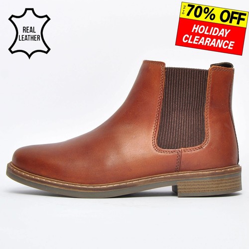 Red Tape Crick Bamford Mens Leather Chelsea Ankle Boots Brown eBay