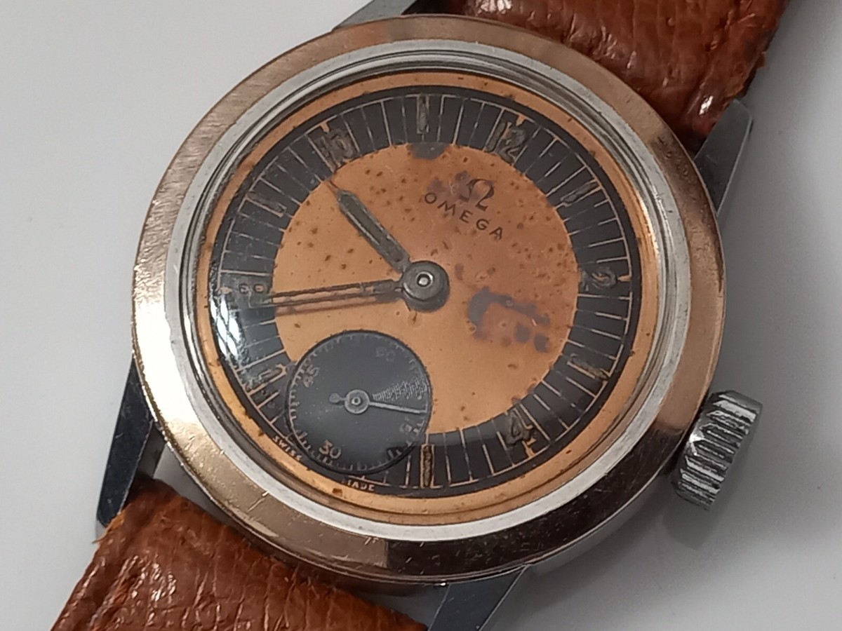 Museum piece 29mm Omega Cal 23.4 T2 18K Bezel With Tropical 2 Tone