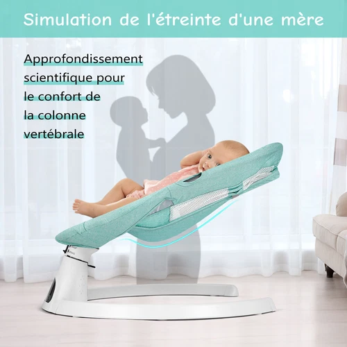 Multifunktion Babywippe Elektrisch Babyschaukel mit Fernbedienung & 5-Punkt-Gurt - Bild 22 von 37