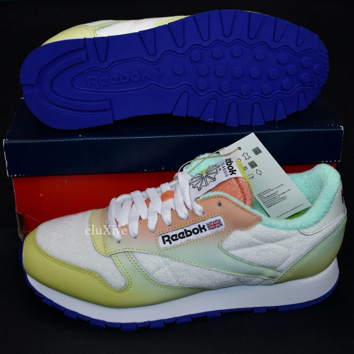 Alcatraz Island vaas zwart NWT Reebok Daniel Moon Classic Leather Rainbow Terry &#039;Hair&#039; Shoes  11.5 AUTHENTIC | eBay