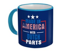Gift Mug : Made in America with Dutch Parts Expat Country USA Netherlands