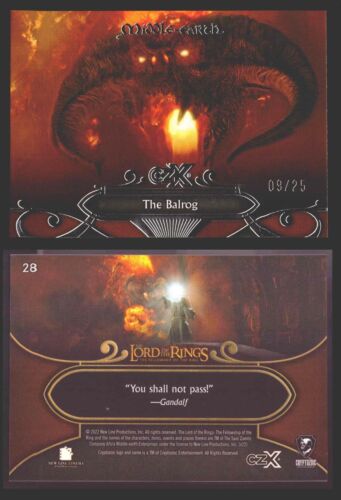 2022 Cryptozoic CZX Middle Earth Silver Parallel Base Card Singles 1-50 #/25 - Picture 41 of 52