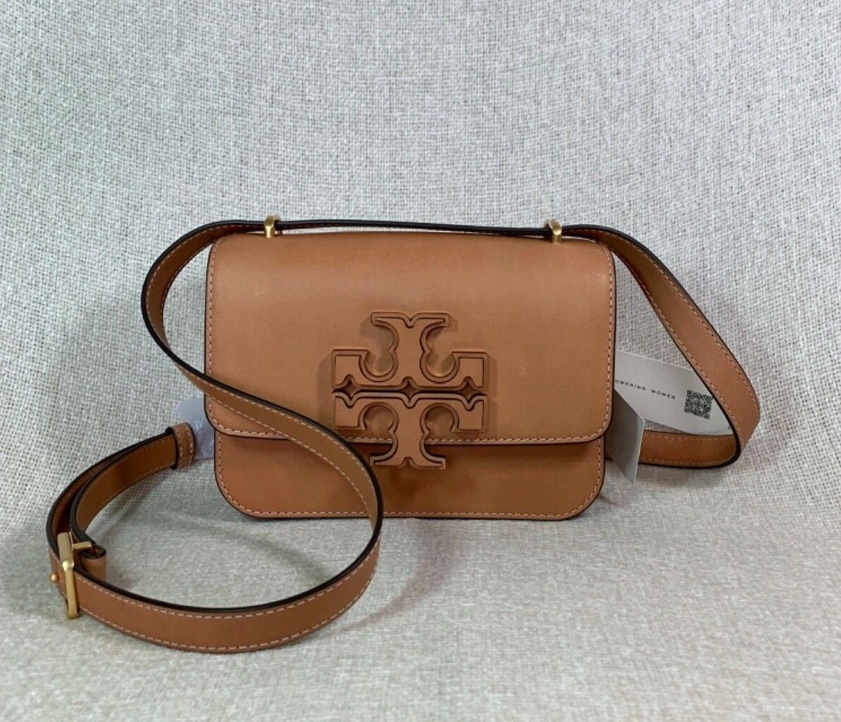 NEW VERSION Tory Burch Natural Vachetta Eleanor Small Shoulder Bag