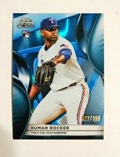 Kumar Rocker 2025 Topps Chrome Black RC #107 Rookie BLUE REFRACTOR 027/150 z71