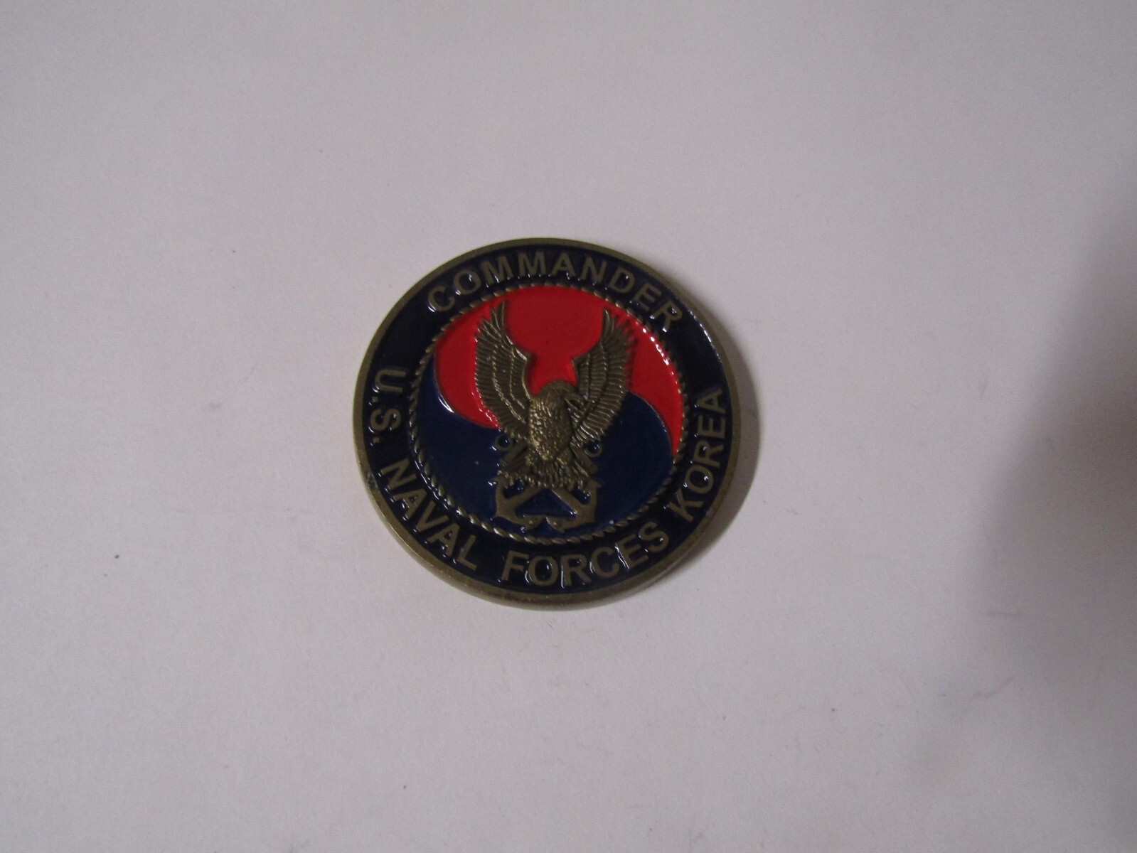CHALLENGE COIN COMMANDER US NAVAL FORCES KOREA NAVY CAREER COUNSELOR