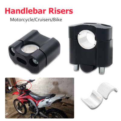 HandleBar Fat Bar Mount Clamps Risers Adaptor For 7/8'' 22mm Dirt Pit Bike ATV