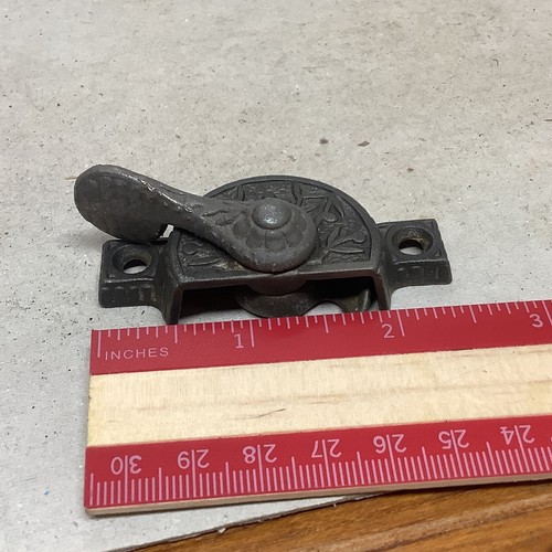 Vtg Antique Bronze Top Eagle Claw Window Sash Lock Replacement Part Ives - Picture 5 of 5