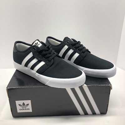 ADIDAS Men\'s Seeley Canvas Black White Shoes Sneakers 6 Mens $_12.JPG?set_id=880000500F main image 4