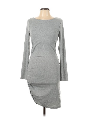 knitted v neck midi dress Women's Let It Play Out Green Knit Contrast Detail V-Neck Short Sleeve Midi Dress | Size: L main image 1