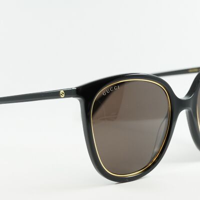 サングラス GUCCI Gucci - GG1076S - 002 (GG1076S 002 BLACK BLACK BROWN) Sunglasses Gucci GG 1076 S- 002 Black / Brown - Walmart.com