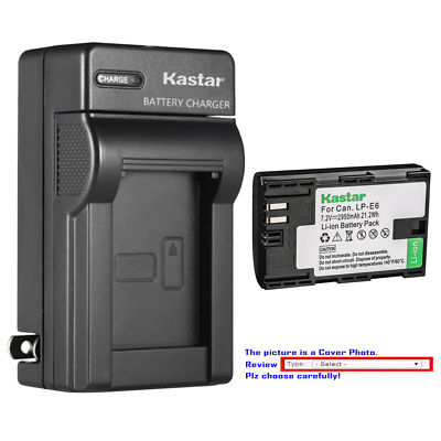 LP-E6 Battery & Wall Charger for Canon EOS R Mirrorless Digital Camera, XC10