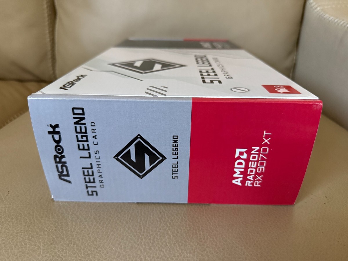 ASRock RX 9070 XT Steel Legend 16GB White Graphics Card ASRock RX 9070 XT Steel Legend 16GB White Graphics Card