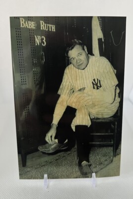 Babe Ruth Last Visit Yankee Stadium Locker Room in June 13th 1948 - 4x6 ...
