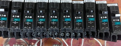 NEW (Lot of 10) Eaton BRN120AF AFCI Circuit Breaker 20 Amp, 1-Pole, Type BR