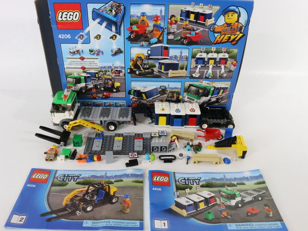 Lego City Recycling Truck Partially Built Set 4206 W Box