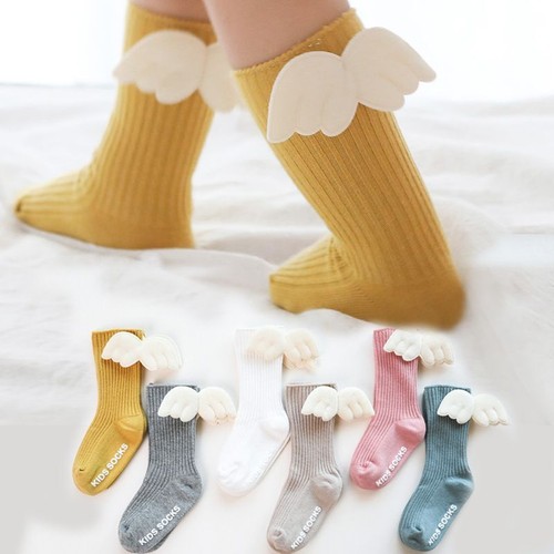 Soft Cotton Lace Socks - Solid Bow Knee High Long Sock Children Footwear 1Pair - Picture 6 of 33