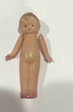 Vintage Celluloid Fixed Legs Kewpie Type Doll - With Headband  No Clothes