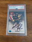 1996-97 Skybox Impact Mario Lemieux #102 Authentic Autographed Card PSA/DNA 8