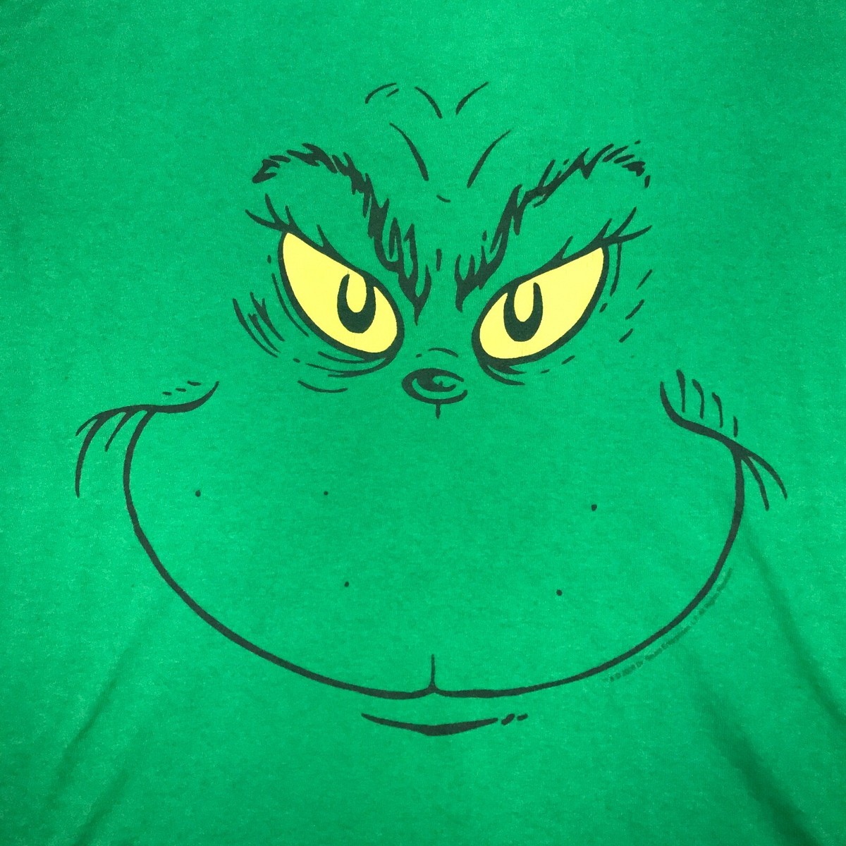 The Grinch Shirt Mens Medium Green Big Smiley Face Official Dr