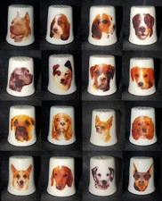 Dog White Porcelain Thimble -- Pick Your Breed -- Buy More & Save