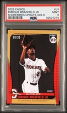 ENRIQUE BRADFIELD 2023 CHOICE SHOREBIRDS UPDATE GOLD RC U1 ORIOLES PSA 9 PR 6/30