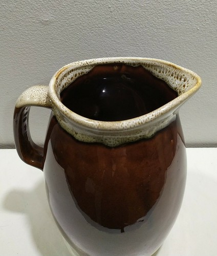NEU 1998 Eremitage Keramik glasiert Wasserkrug Keramik braun Kunsthandwerk Stil - Bild 2 von 8