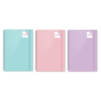 A4 NOTE PAD SPIRAL POLY PASTEL BANDED TWINWIRE NOTEBOOK 160 - Foto 9