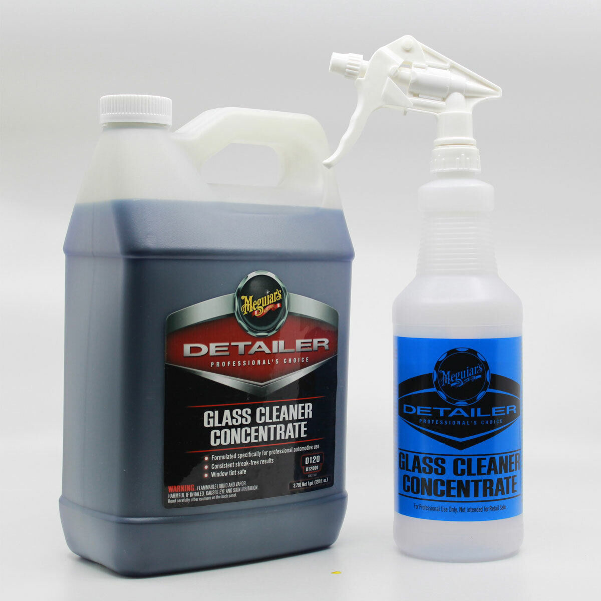 Meguiars D120 Glass Cleaner 1 Gallon With Spray Bottle & Sprayer D12001-BTL