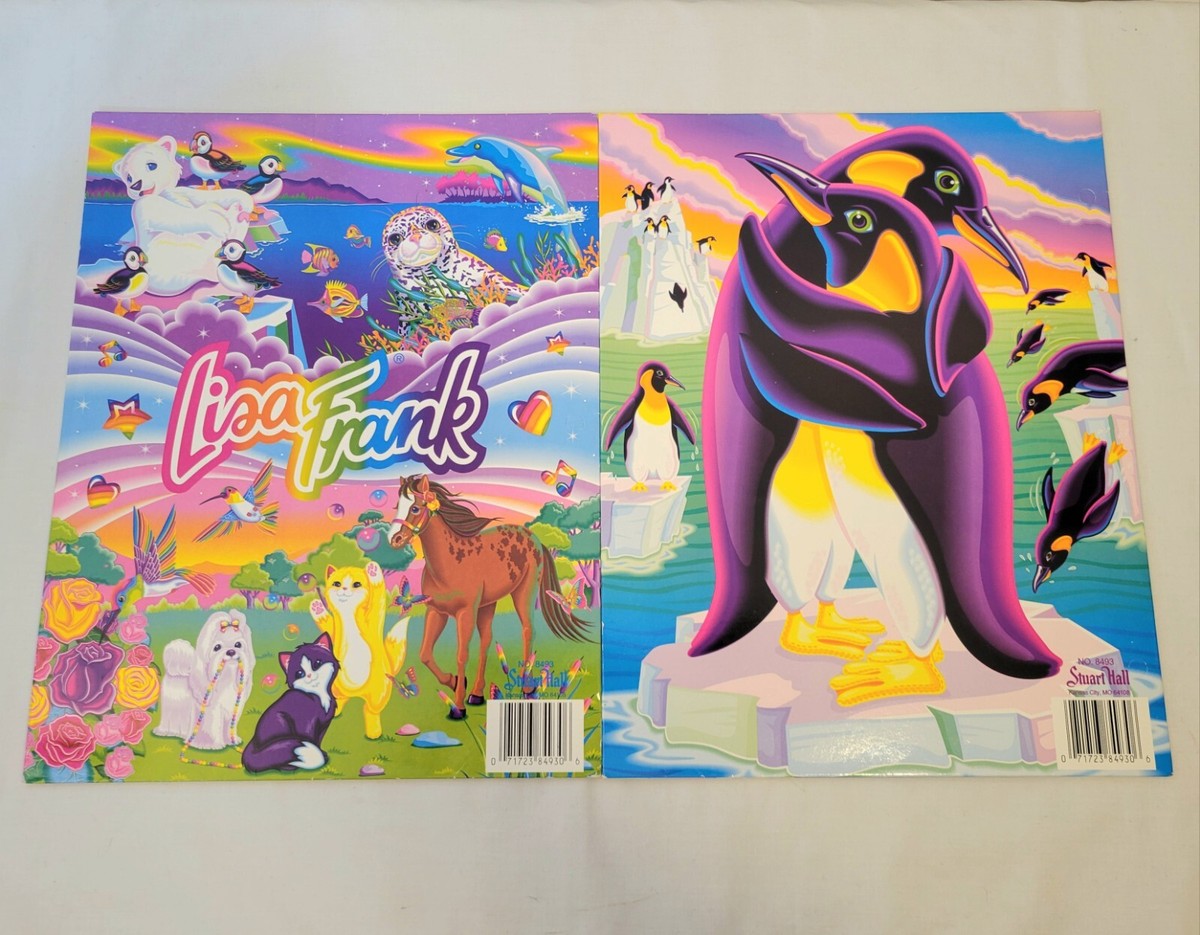 Lisa Frank Vintage 90s New Folders Artic Penguins Cats Sea Lion