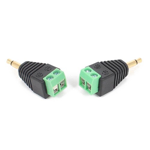 3.5mm Mono Male to AV Screw Terminal Mono Jack Stereo Plug Audio Channel P_ro - Photo 5 sur 6