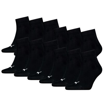 Puma Unisex Quarter Socken kurz Baumwolle 6 9 12 15 18 Paar für Damen und Herren