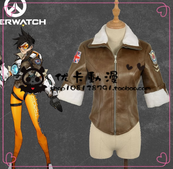 Costume Cosplay Tracer di Overwatch per Halloween