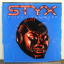 RARE VINTAGE Promo Styx Killroy Was Here Glass