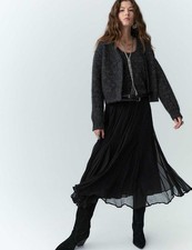 M&S - Per Una Womens Midaxi Pleated Skirt in Black