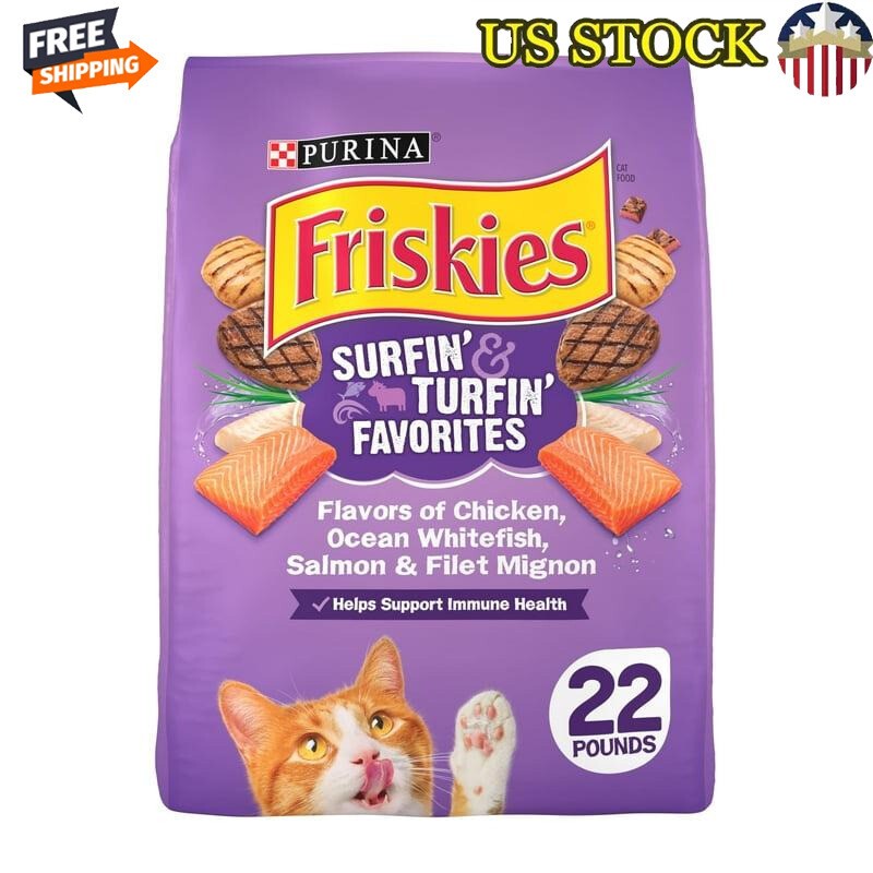 22lb Purina Cat Chow with Chicken Whitefish Salmon for Healthy Cats & Teeth